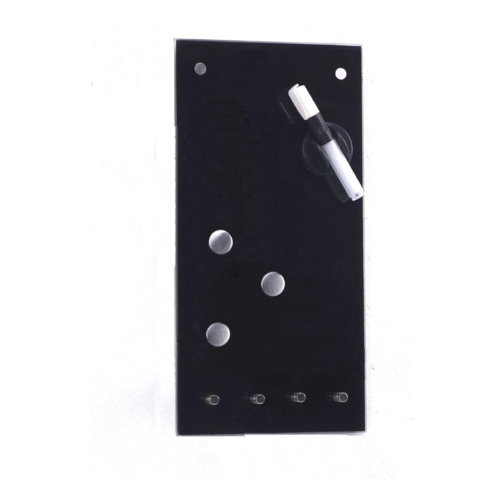 Piastra Memo In Vetro Per Appunti, Bianco+3 Magneti E 4 Ganci, 40x20 Cm, - Foto 2