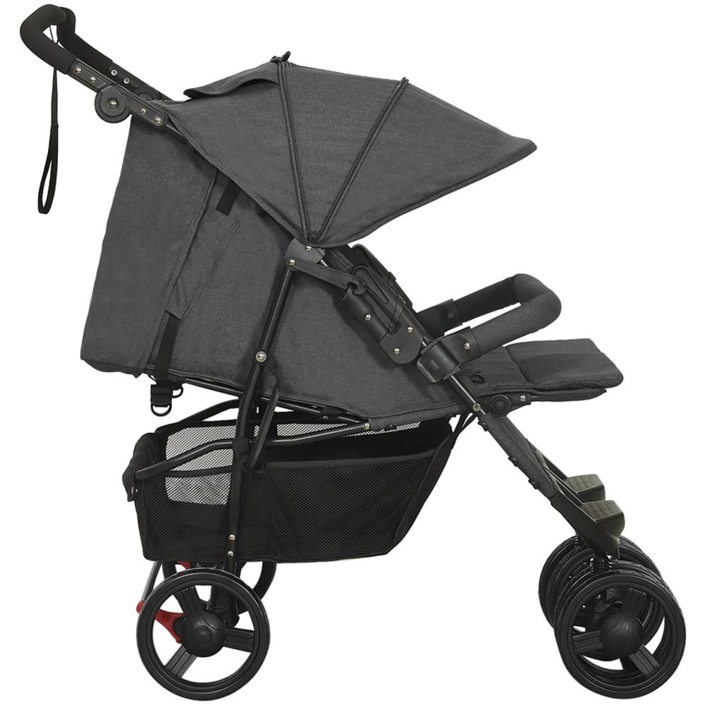 Passeggino Gemellare Antracite In Acciaio - Foto 3