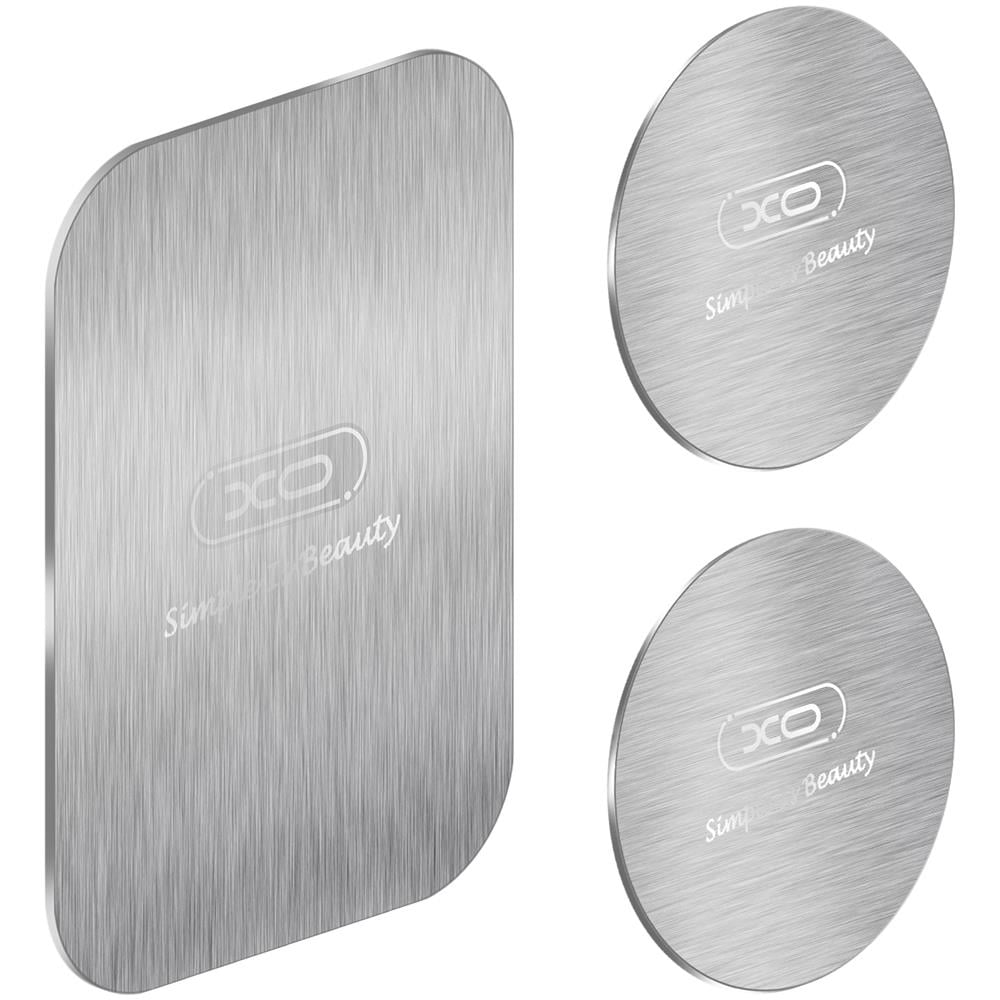 3x Adattatori Magnetici Per Supporto Auto, Piastre Metalliche Argento - Foto 2