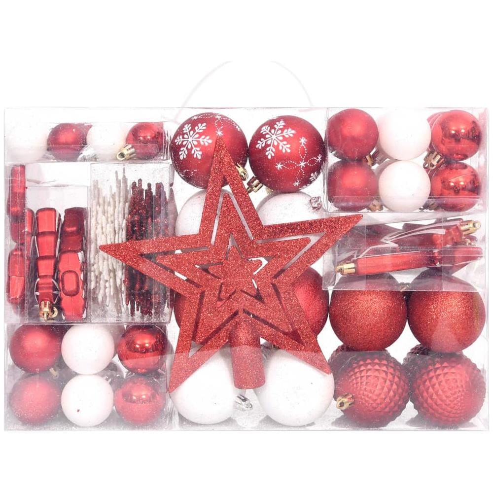 Set Addobbi Di Natale 108 Pz Rosso E Bianco - Foto 2