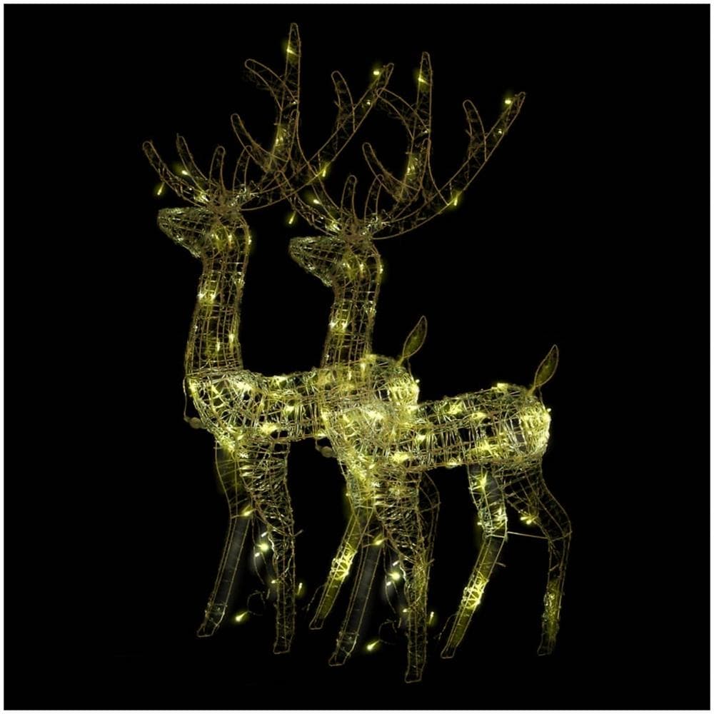 Decorazioni Natalizie Renne In Acrilico 2 Pz 120cm Bianco Caldo - Foto 2