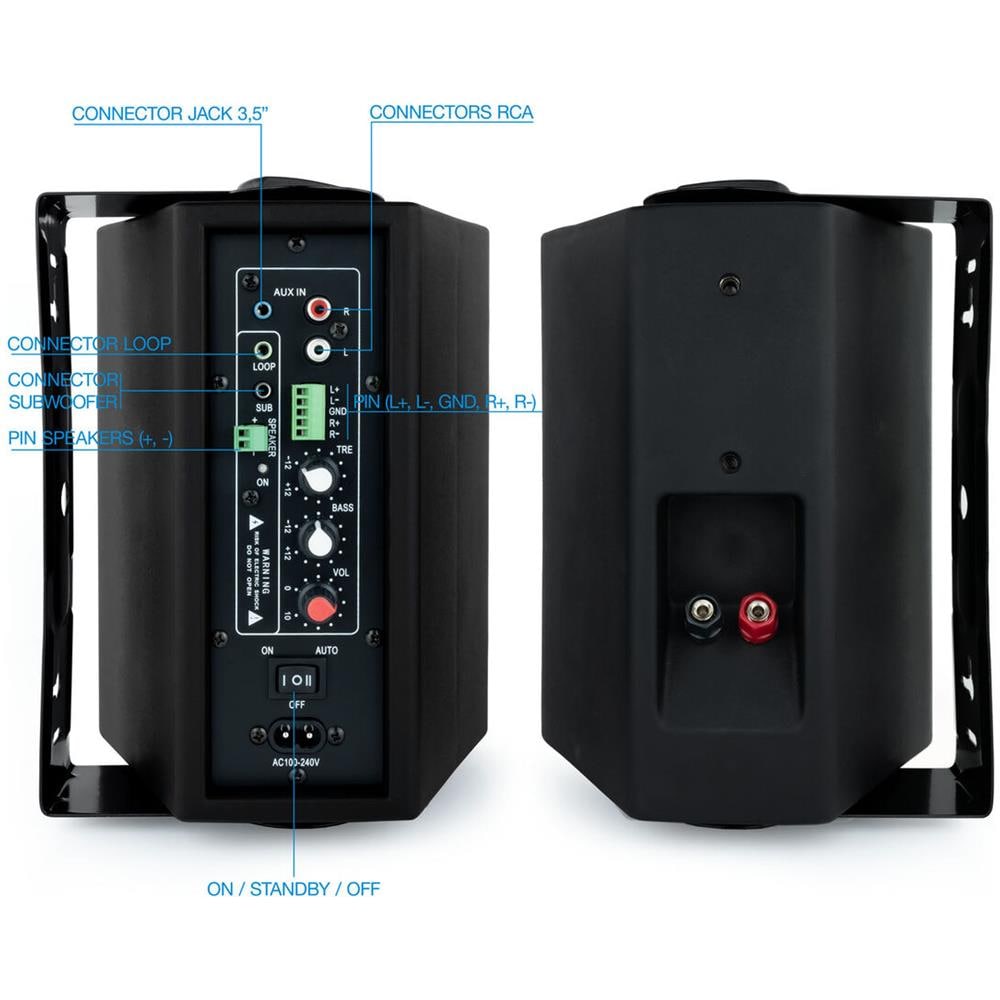 Wall Speakers Tqows-01b Black - Foto 7