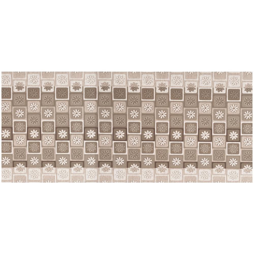 Tappeto Passatoia Tessuto Jacquard Linea Emozioni Dis Floreale Frizzy Fango 57x140 Fango - Foto 1