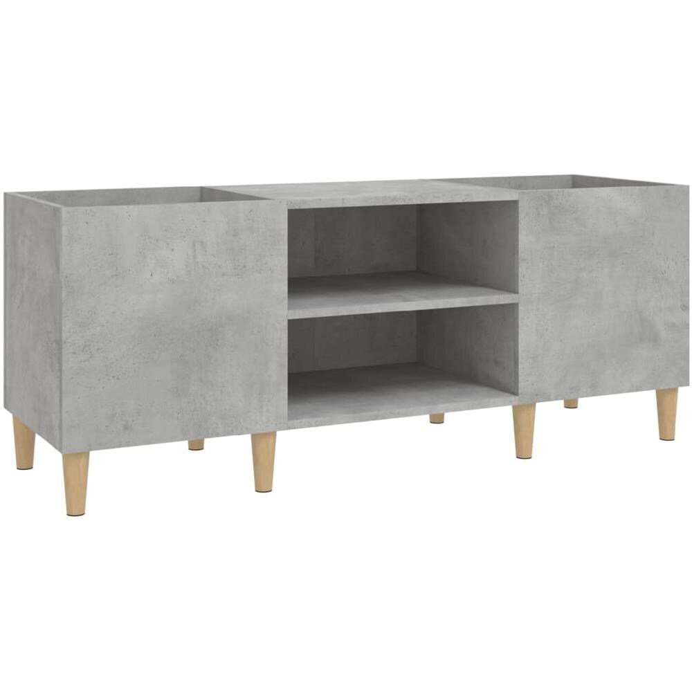 Mobile Porta Dischi Grigio Cemento 121x38x48 Legno Multistrato - Foto 1
