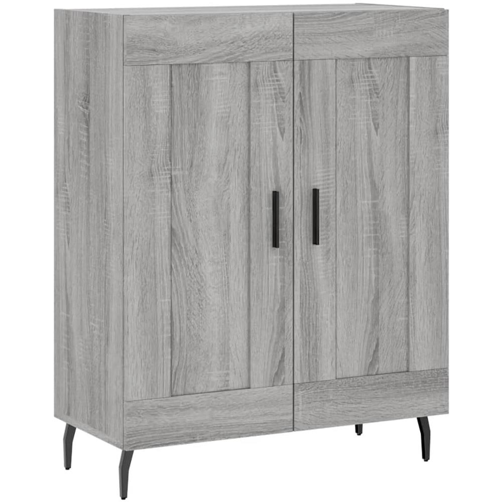 Credenza Grigio Sonoma 69,5x34x90 Cm In Legno Multistrato - Foto 2