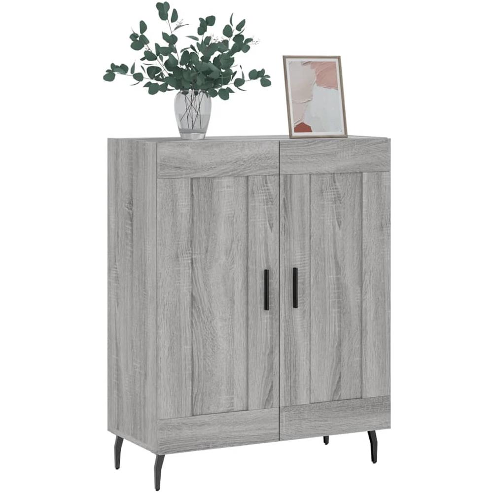 Credenza Grigio Sonoma 69,5x34x90 Cm In Legno Multistrato - Foto 3