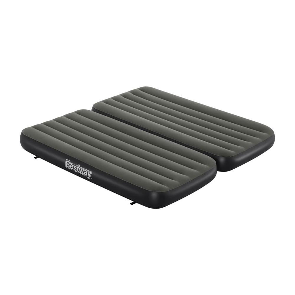 Letto Ad Aria Gonfiabile 3 In 1 Nero E Grigio 188x99x25 Cm - Foto 2