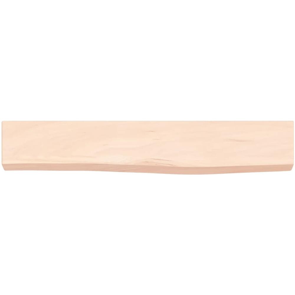 Ripiano a Parete 60x10x4 cm Legno Massello Rovere Non Trattato - Foto 2