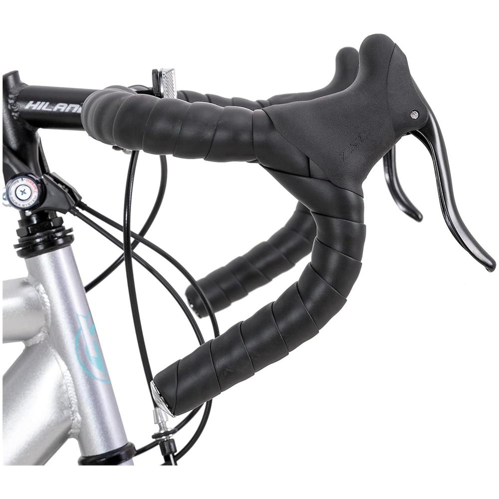 Bicicletta da Corsa 700c in Acciaio 14 Velocità City Commuter Argento - Foto 5