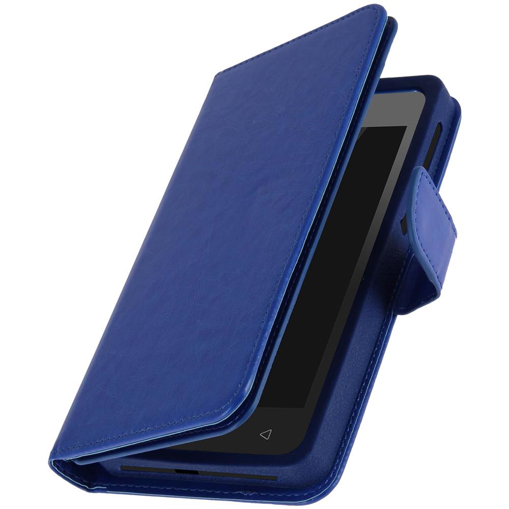 Custodia A Libro Universale Smartphone 6 Portacarte Blu Taglia Xl - Foto 2