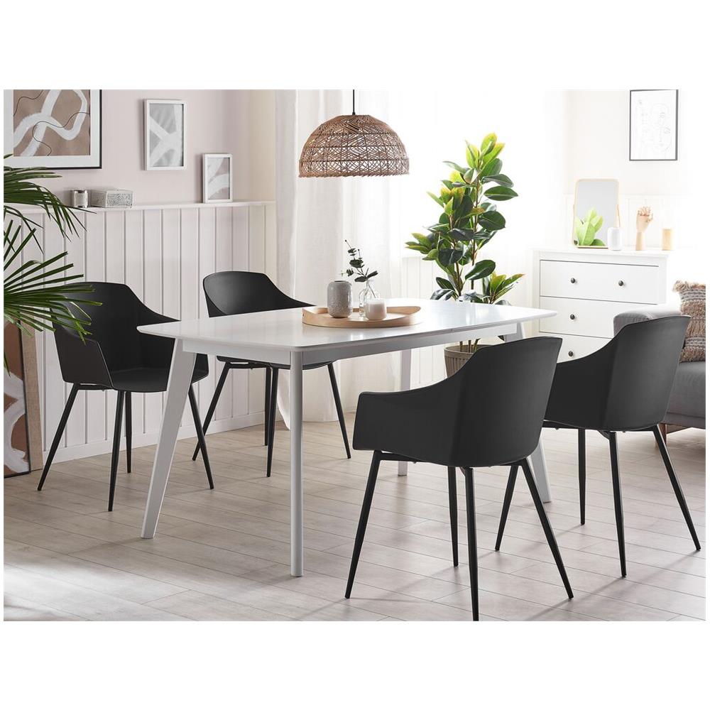 Set Di 2 Sedie Da Pranzo Nere Fonda - Foto 1