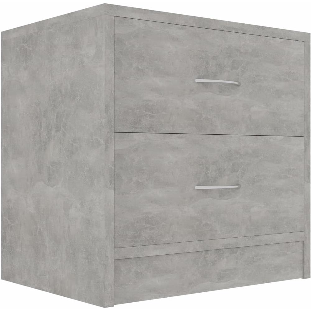 Comodino Grigio Cemento 40x30x40 cm in Legno Multistrato - Foto 2