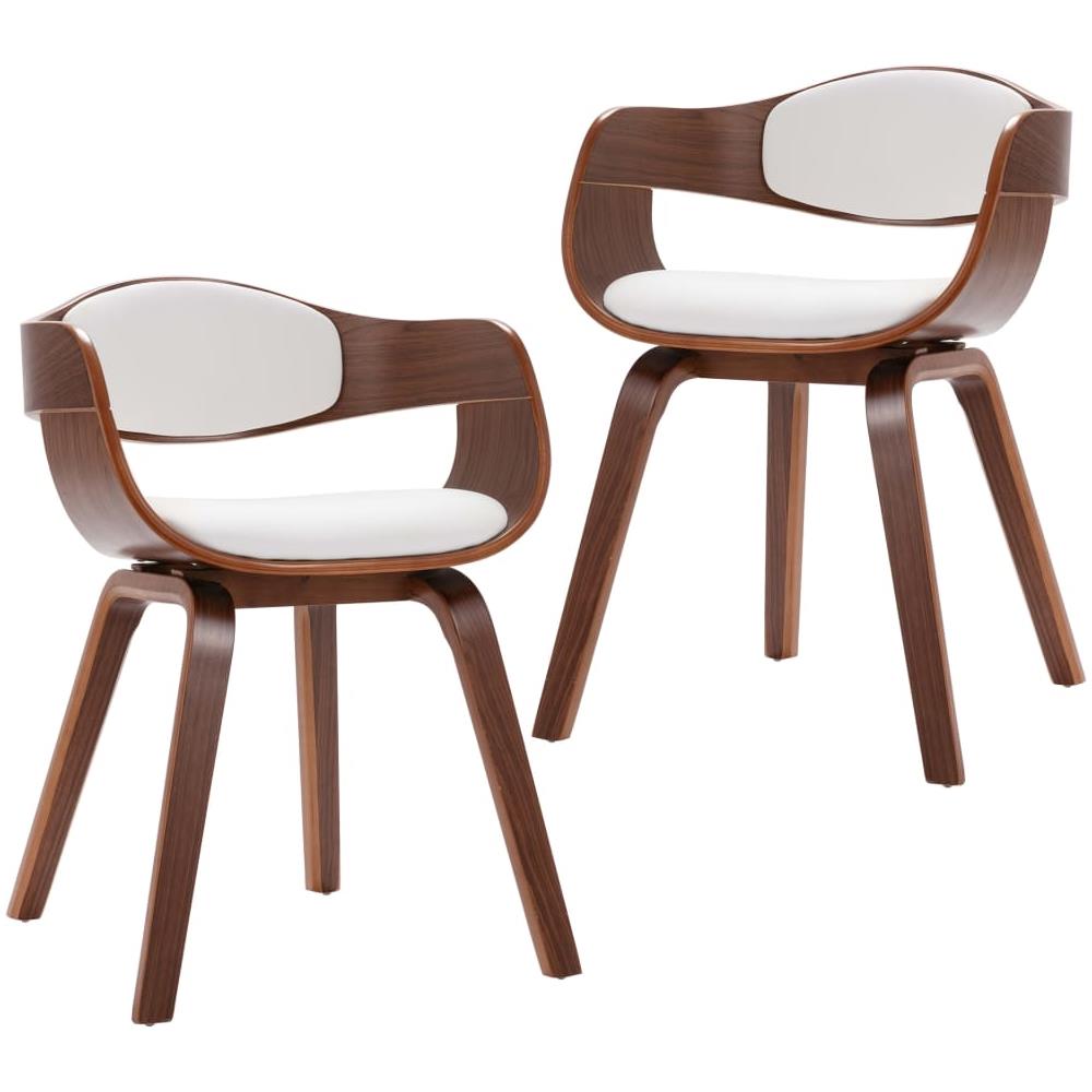 Sedie Da Pranzo 2 Pz In Legno Piegato E Similpelle - Foto 2