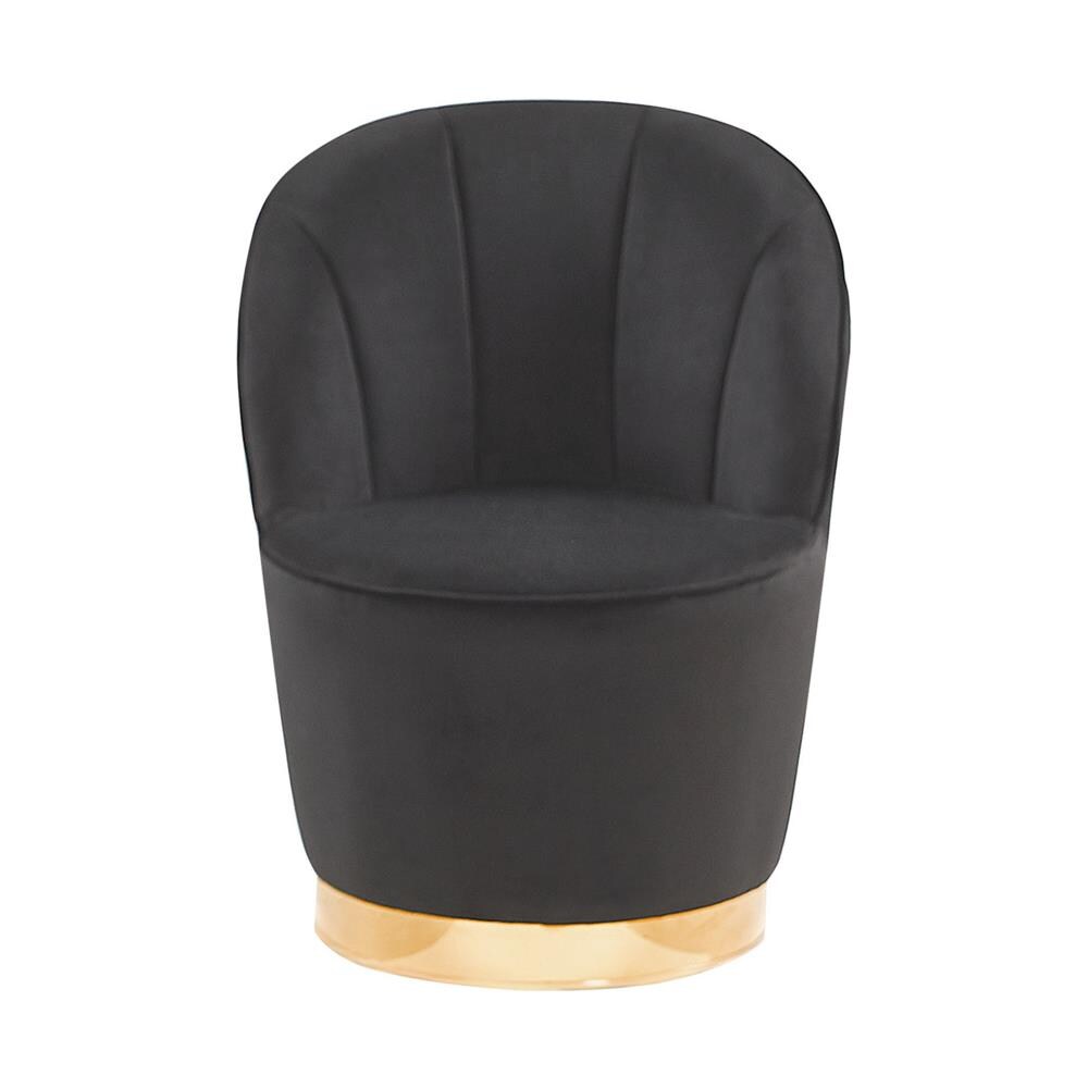Poltrona In Velluto Nero Alby - Foto 2