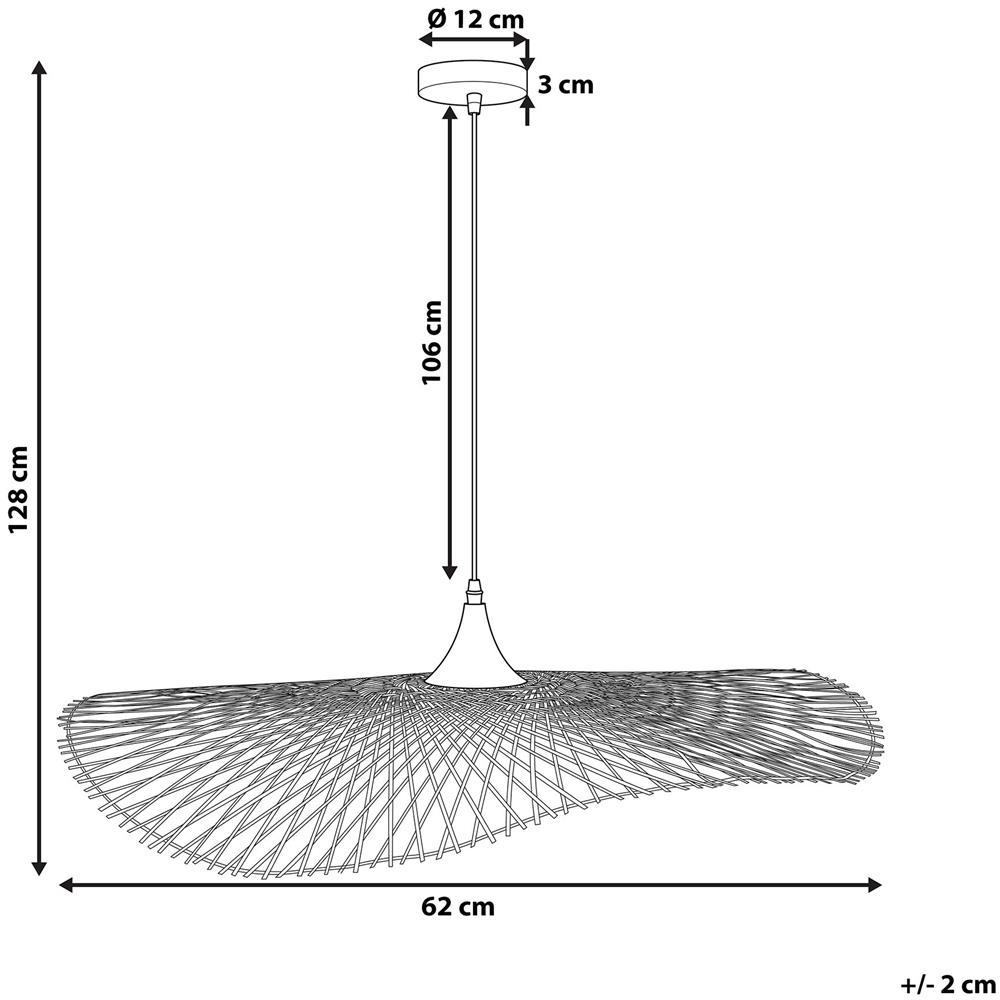Lampadario Da Soffitto 60 Cm Legno Naturale Floyd - Foto 2