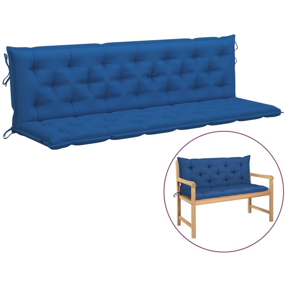 Cuscino per Panca Blu 200x (50+50) x7 cm in Tessuto Oxford - Foto 1