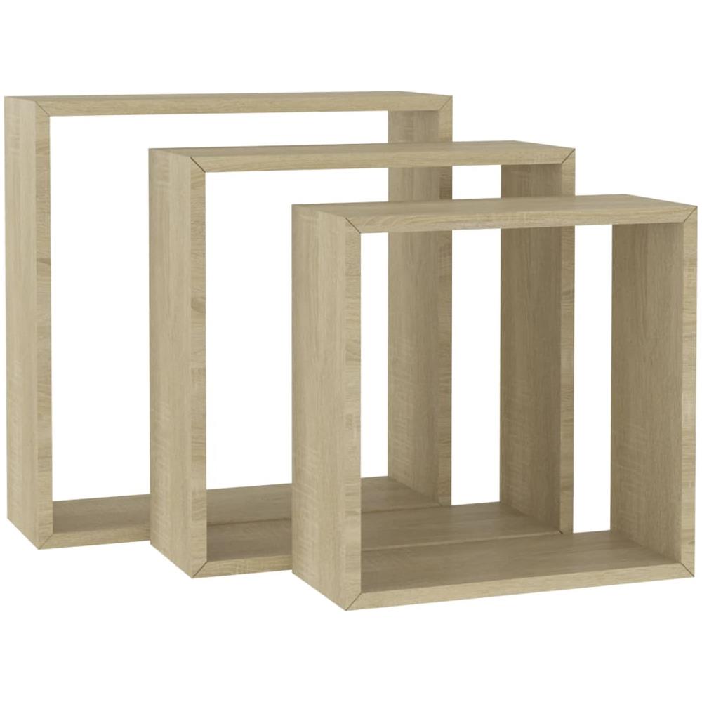 Mensole A Cubo 3 Pz Rovere Sonoma - Foto 2