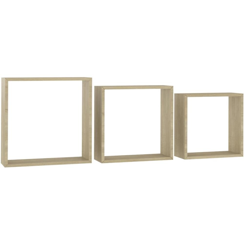 Mensole A Cubo 3 Pz Rovere Sonoma - Foto 3