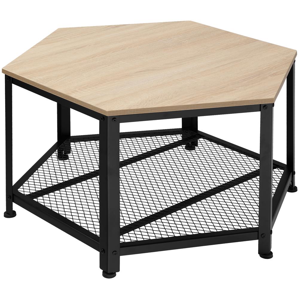 Tavolino Da Salotto Norwich 86,5 X 75 X 46,5 Cm - Industriale Legno Chiaro, Rovere Sonoma - Foto 1