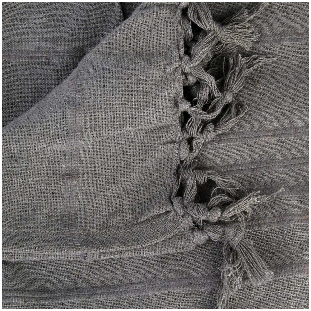 Copriletto Con Frange, 160 X 220 Cm, Antracite - Foto 3