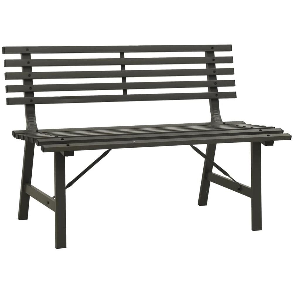 Panchina da Giardino 110 cm in Acciaio Nera - Foto 2