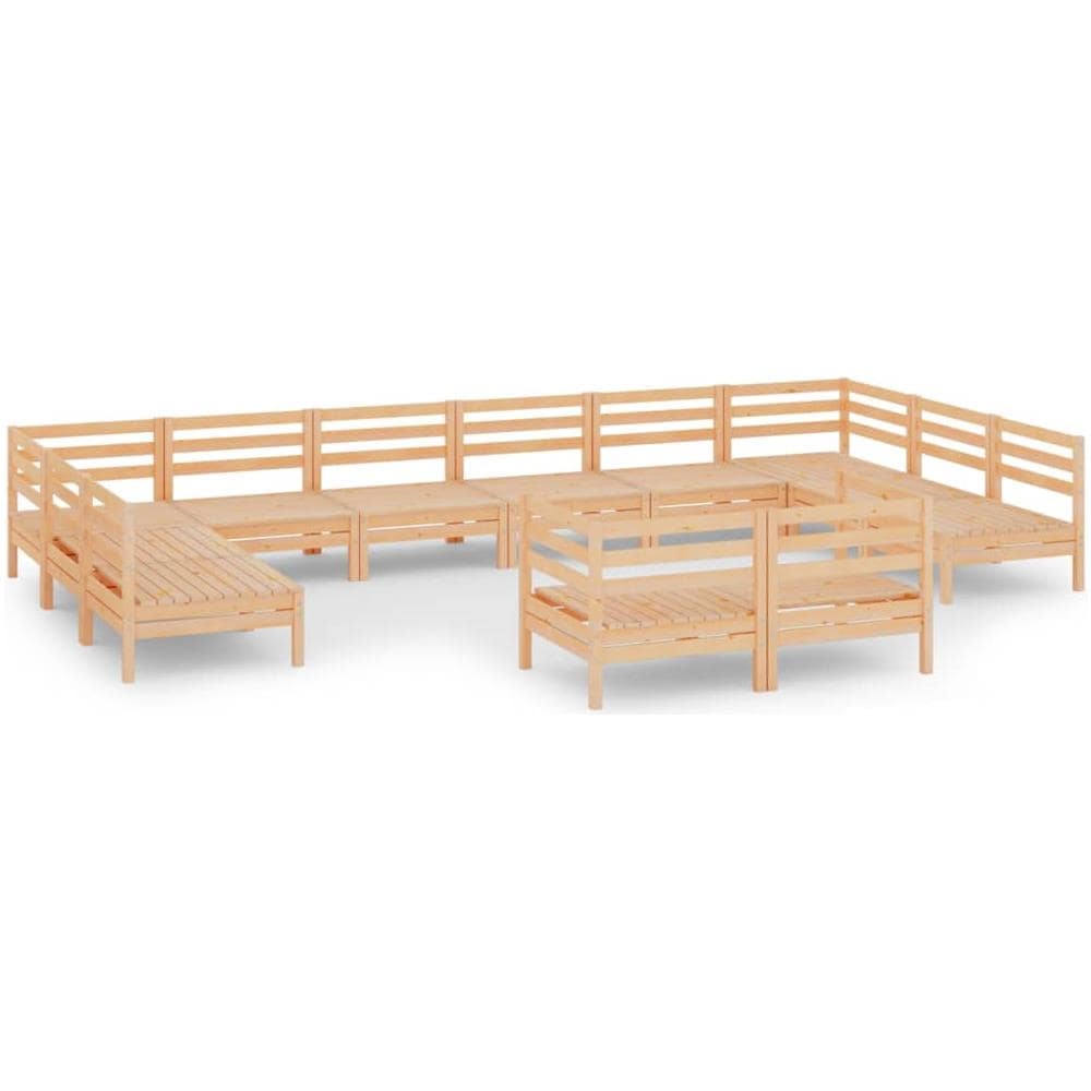 Set Salotto da Giardino 12 pz in Legno Massello di Pino - Foto 1