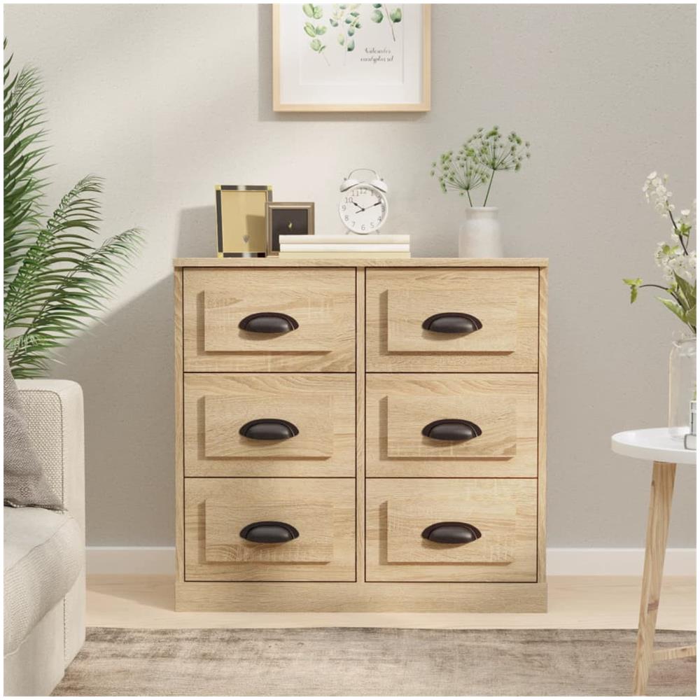 Credenza Rovere Sonoma 70x35,5x67,5 Cm In Legno Multistrato - Foto 1