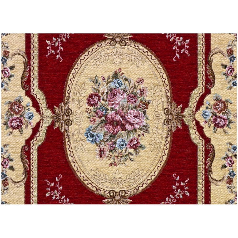 Tappeto Salotto Camera Velour Antiscivolo Mod. Abusson Suardi Vari Colori 115x175cm Rosso - Foto 4