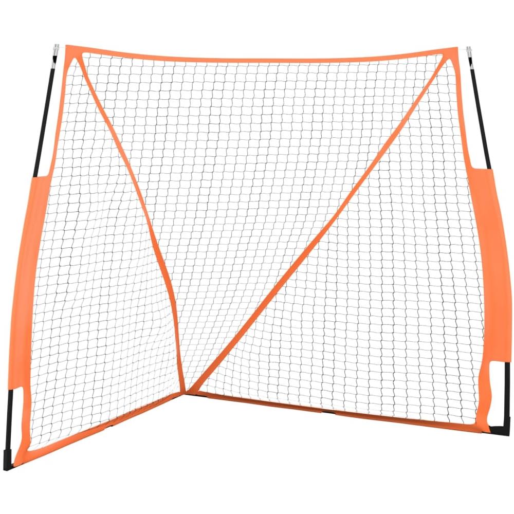 Rete Baseball Arancione E Nera 183x182x183cm Acciaio Poliestere - Foto 1