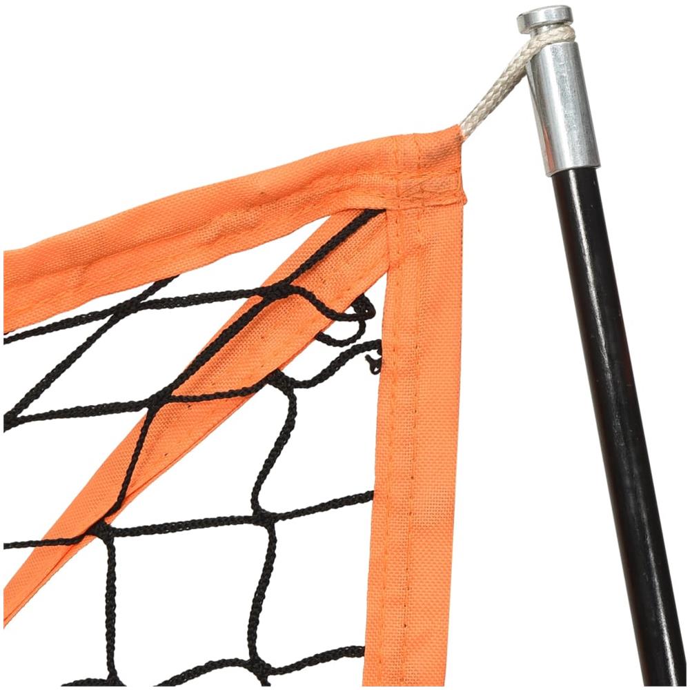Rete Baseball Arancione E Nera 183x182x183cm Acciaio Poliestere - Foto 7