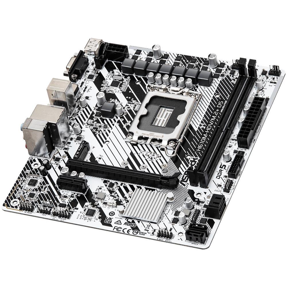 Scheda Madre H610M-HDV /M. 2+ D5 Socket LGA 1700 Chipset Intel H610 Micro ATX - Foto 2