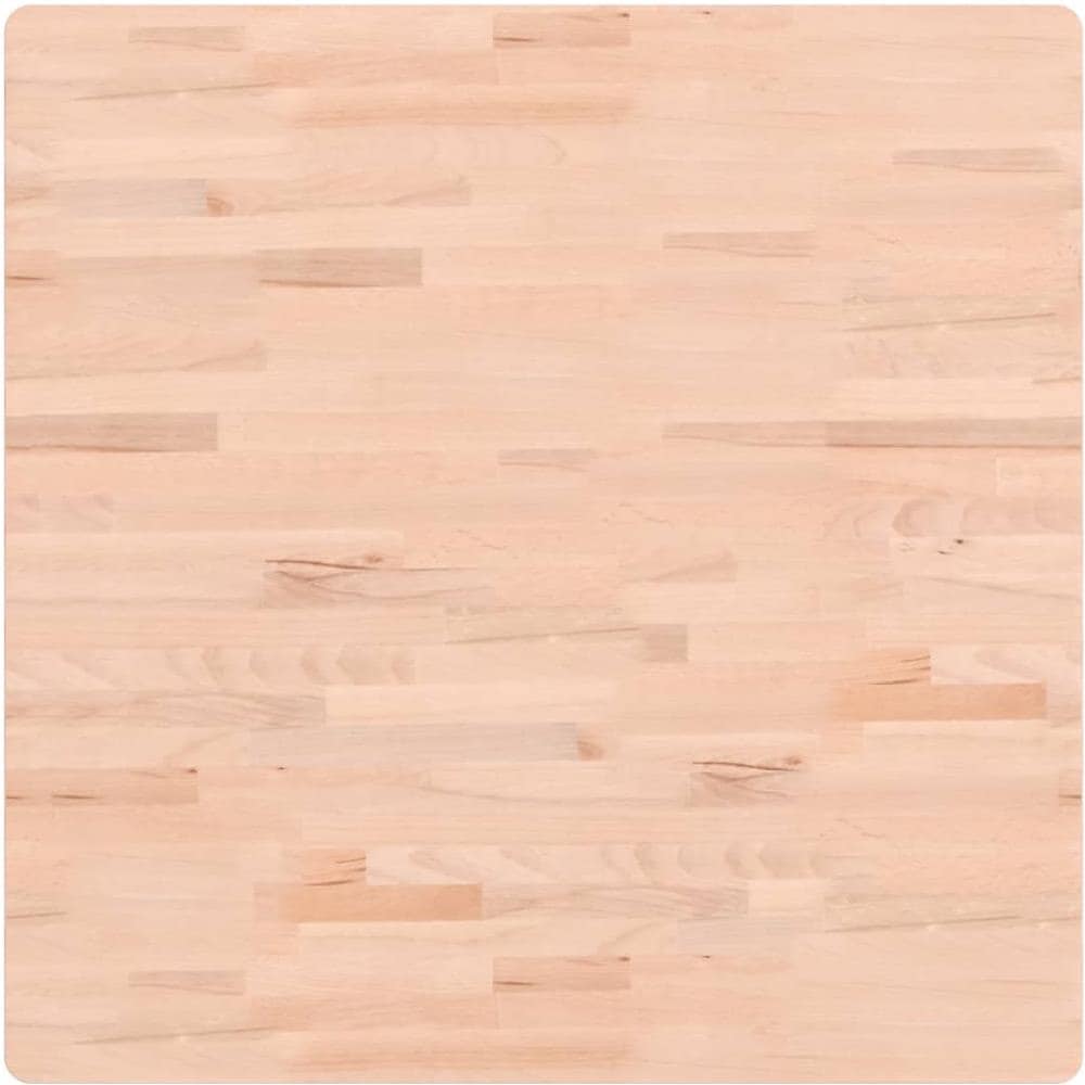 Piano Per Tavolo 80x80x1,5 Cm Quadrato Legno Massello Di Faggio - Foto 2