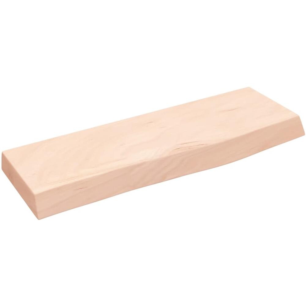 Ripiano a Parete 60x20x4 cm Legno Massello Rovere Non Trattato - Foto 1