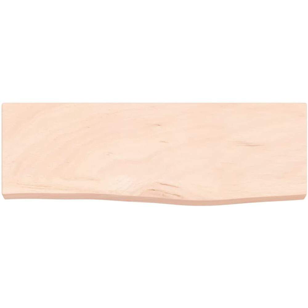Ripiano a Parete 60x20x4 cm Legno Massello Rovere Non Trattato - Foto 2