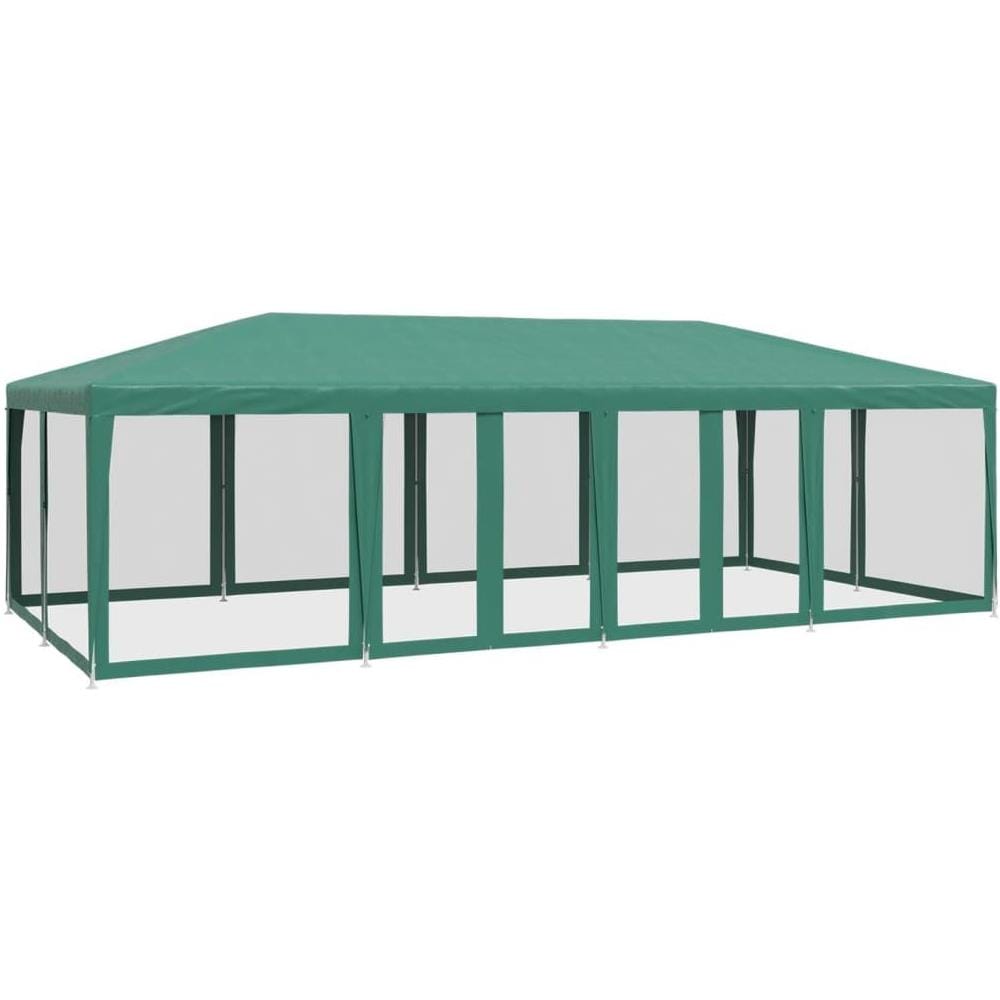 Tenda per Feste con 12 Pareti Laterali in Rete Verde 8x4 m HDPE - Foto 1