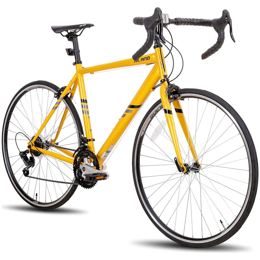 Bicicletta da corsa 700c in acciaio City Commuter - 14 velocità - Giallo - Foto 5