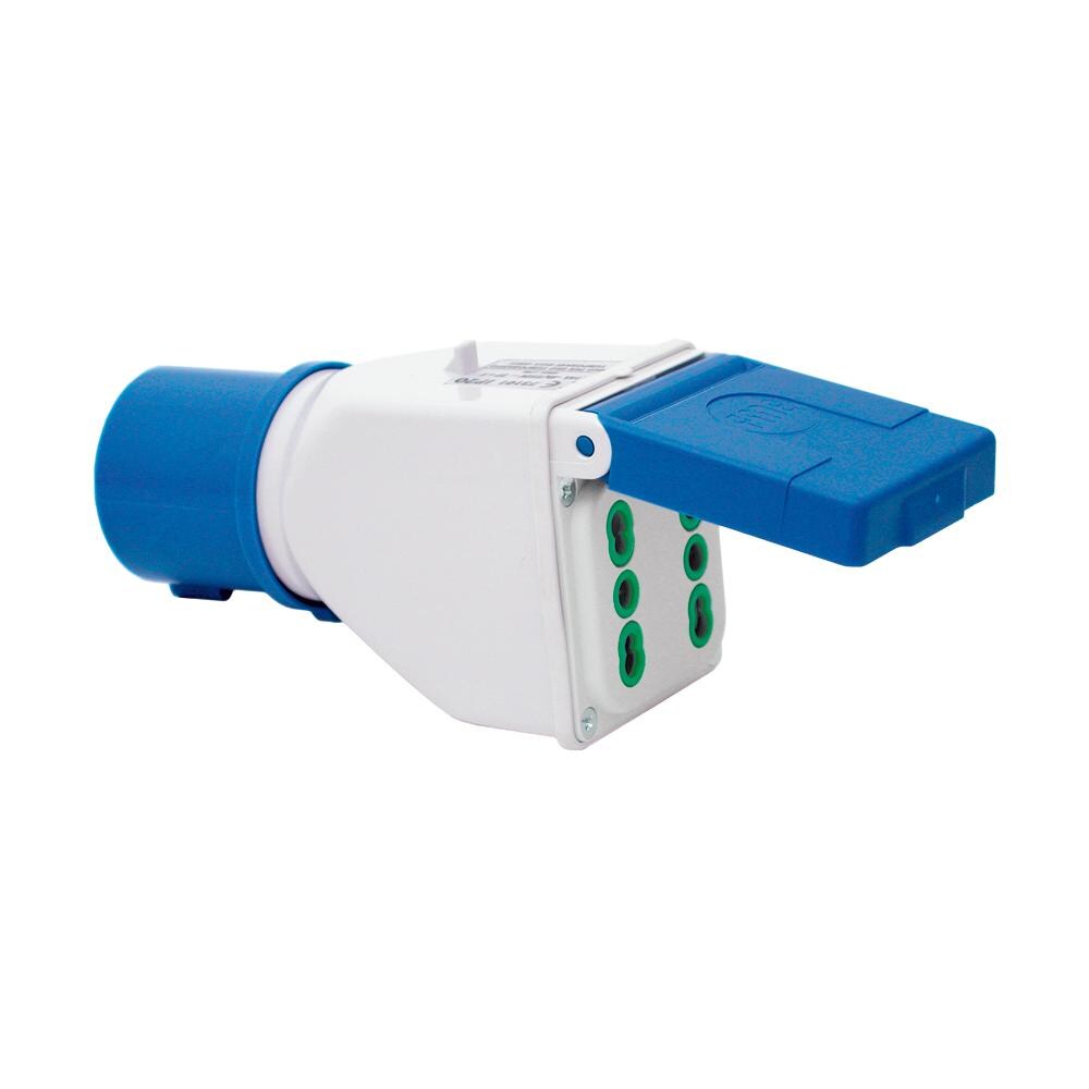 Adattatore da spina Protezione IP44 Presa 2x2P piu' T16A - Foto 2