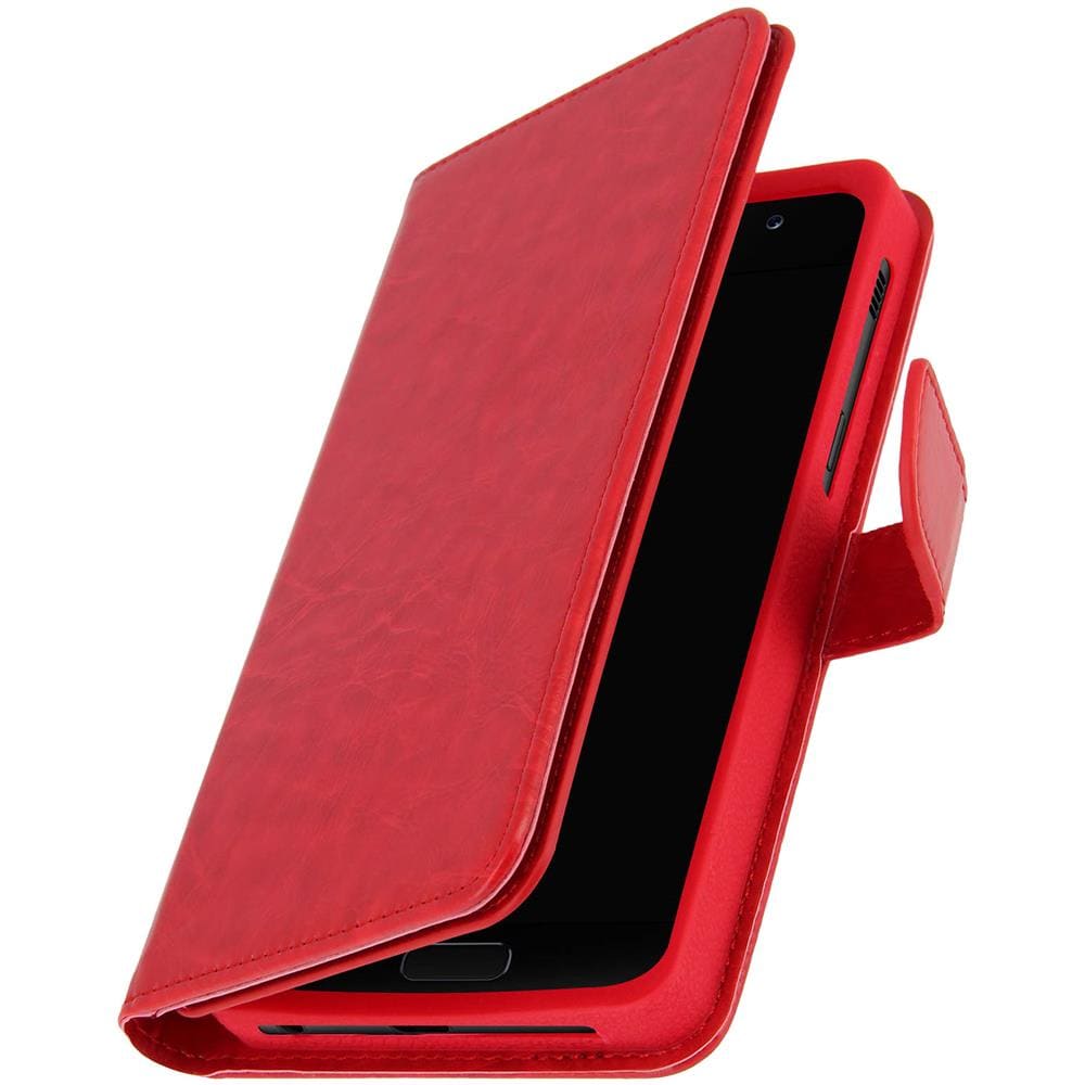 Custodia A Libro Universale Smartphone 6 Portacarte Rosso Taglia 3xl - Foto 2