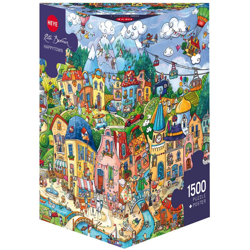 HEY29744 Puzzle 1500 Pezzi Triangolare - Paese Allegro - Foto 1