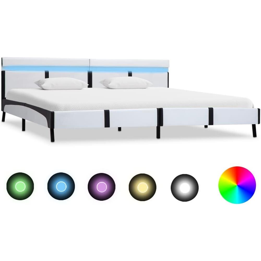 Giroletto con LED Bianco in Similpelle 180x200 cm - Foto 1