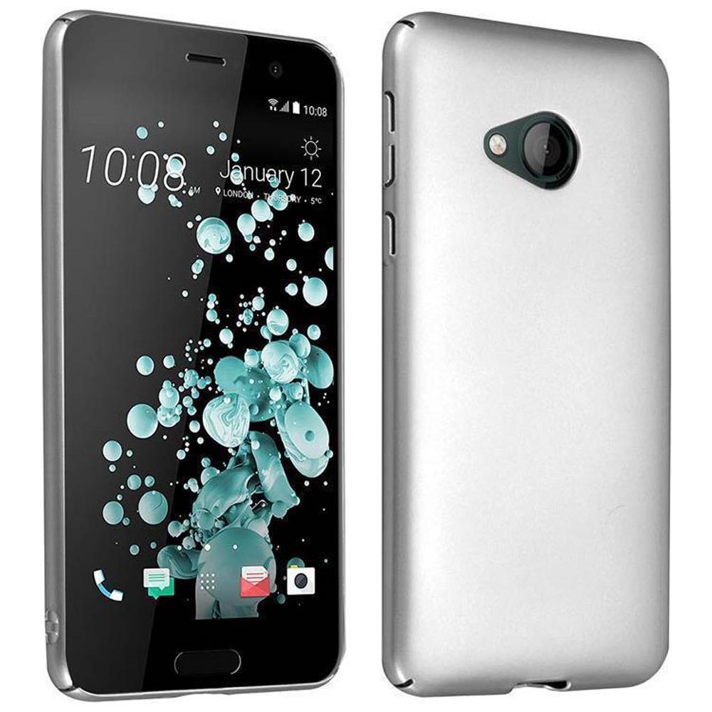 Custodia Compatibile Con Htc U Play In Argento Metallo - Hard Case Coperchio Protettivo In Look Metallico Contro I Graffi E Gli Urti - Foto 1