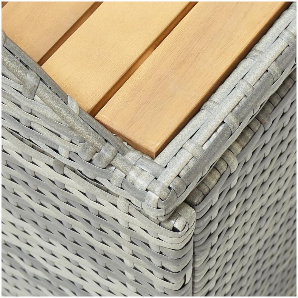 Panca Da Giardino Con Vano Portaoggetti 120cm Polyrattan Grigio - Foto 2