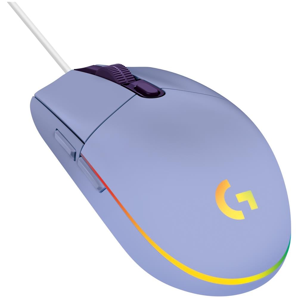 Mouse Gaming G203 Lightsync RGB Ottico 6 Tasti 8000 DPI Colore Lilla - Foto 3