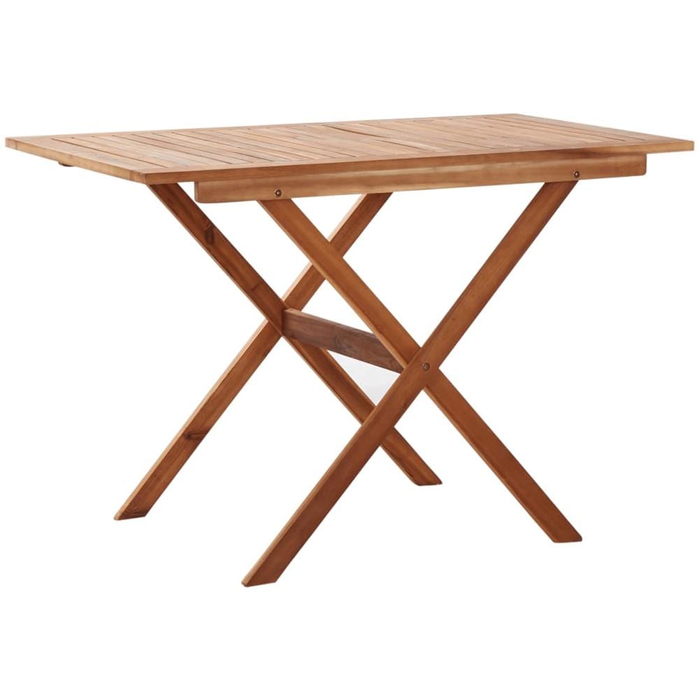 Tavolo Da Giardino 110x67x74 Cm In Legno Massello Di Acacia - Foto 1