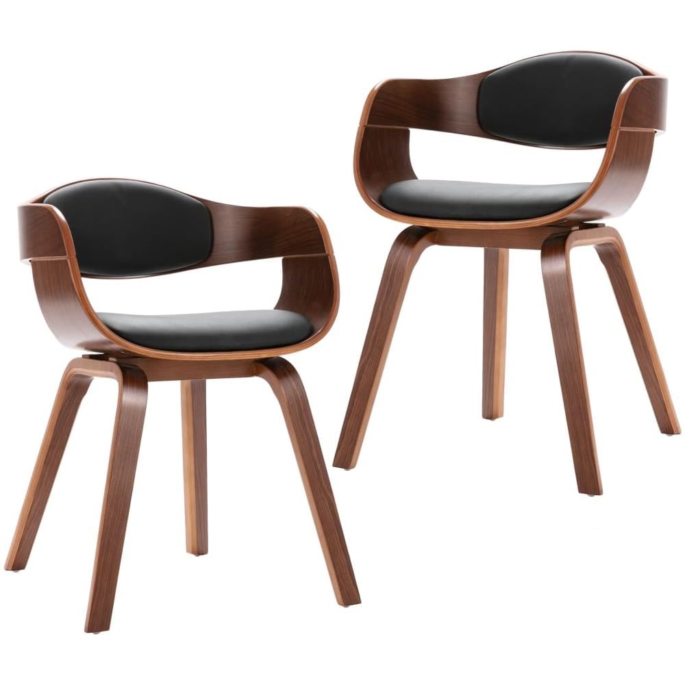 Sedie Da Pranzo 2 Pz In Legno Piegato E Similpelle - Foto 2