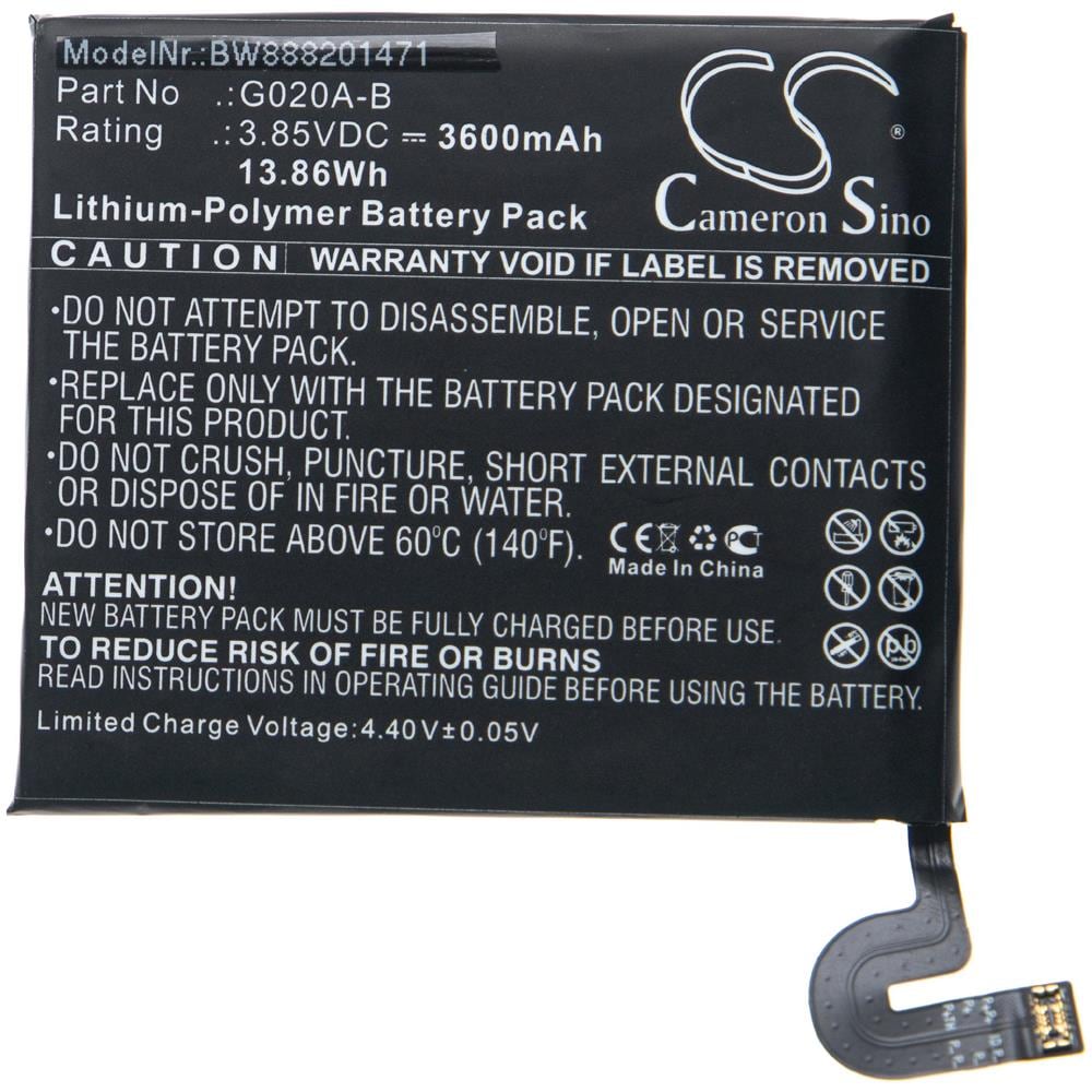 Batteria Sostituisce Google G020a-b Compatibile Con Cellulare, Smartphone, Telefono (3600mah, 3,85v, Li-polymer)  - Foto 1