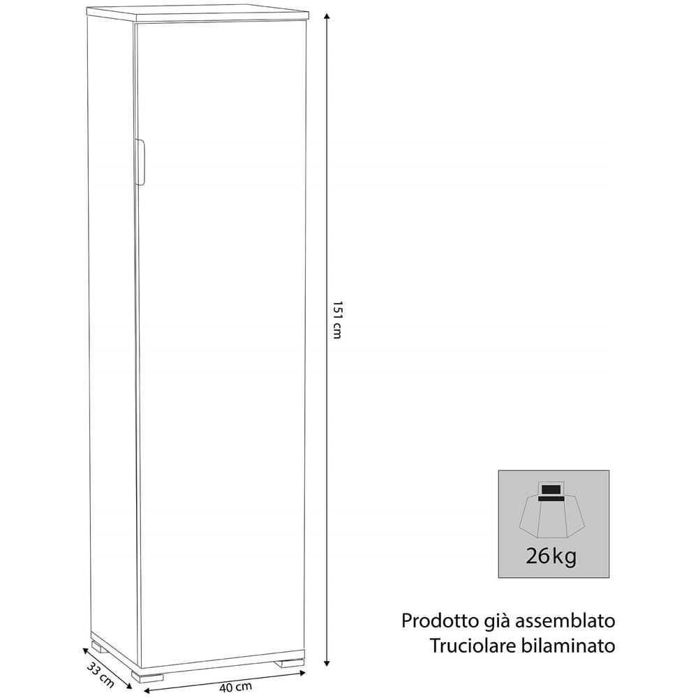 Node - Armadietto Un Anta 4 Ripiani - Foto 3
