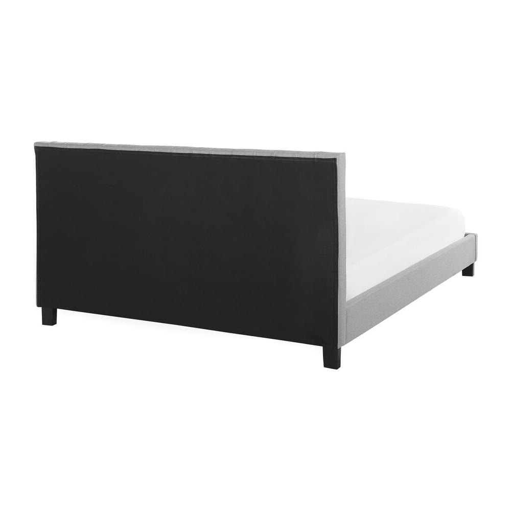 Letto Matrimoniale King Size Grigio Chiaro 180 X 200 Cm Poitiers - Foto 2