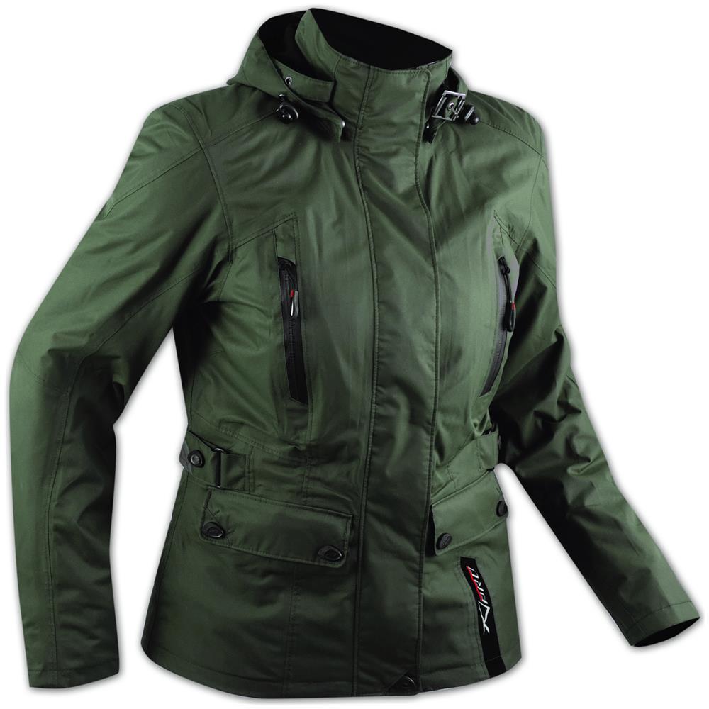 Giacca Scooter Lady Città Moto Donna Impermeabile Protezioni Ce Verde Xs - Foto 1