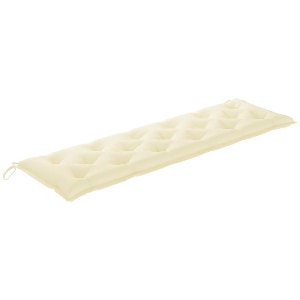 Cuscino per Panca Bianco Crema 180x (50+50) x7 cm Tessuto Oxford - Foto 2